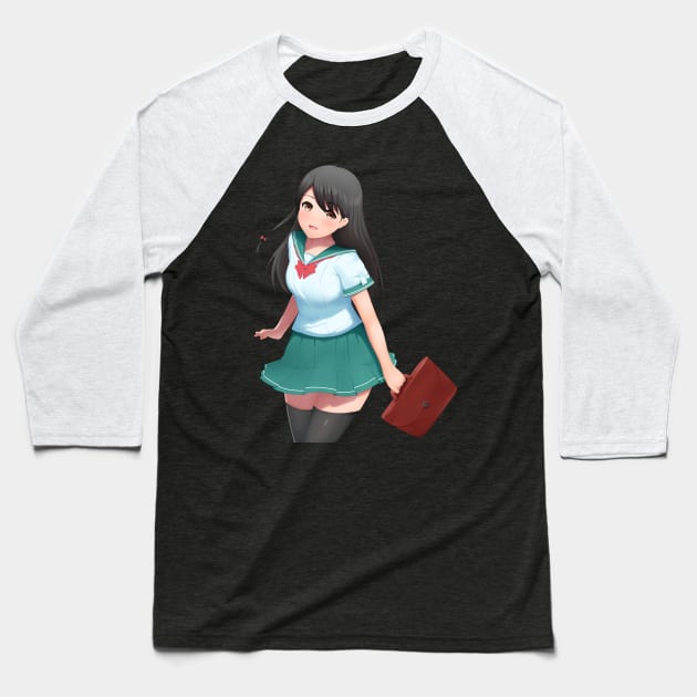 Kawaii Moe Manga Girl Awesome Manga Gift idea Baseball T-Shirt by MIRgallery